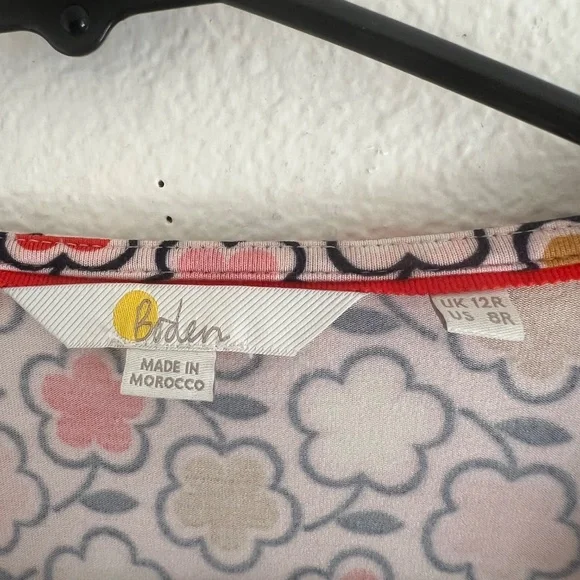 Boden Cap Sleve Multi Color  Clover Flower Wrap Dress - Picture 2 of 4